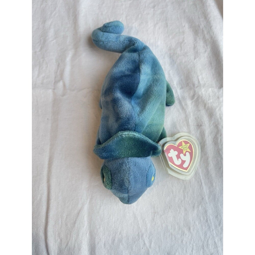 RARE RETIRED Ty Beanie Baby Collection 1997 6th Generation Rainbow Iggy ERROR